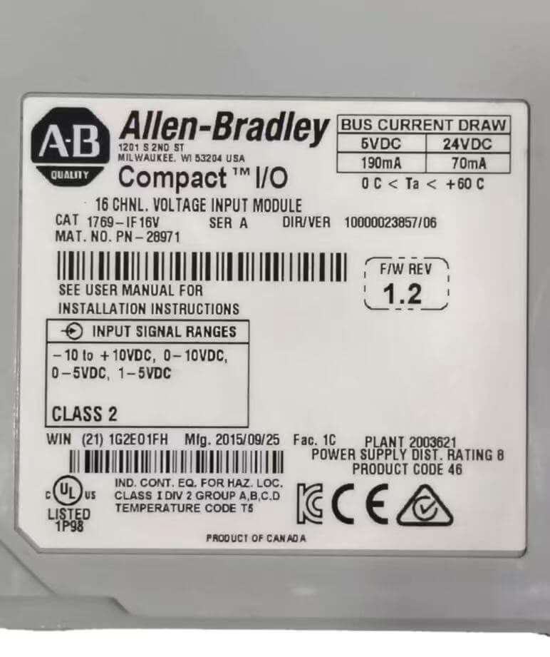 Allen Bradley 1769-IF16V