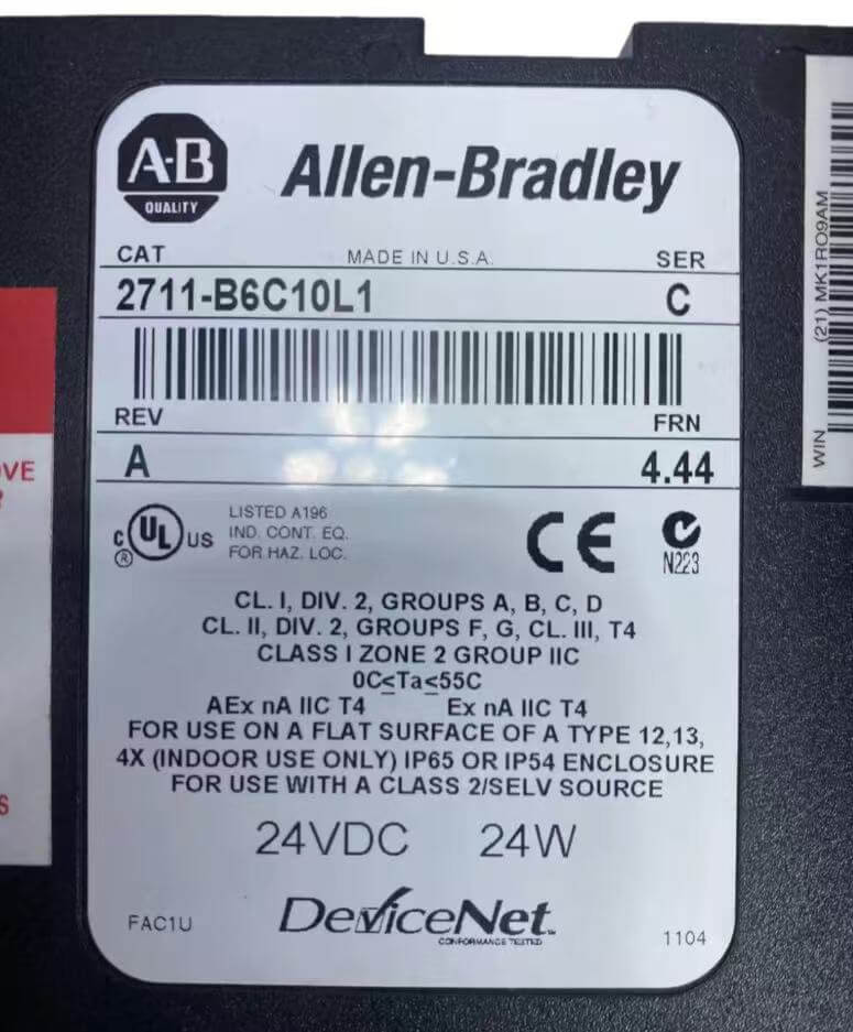 Allen Bradley 2711-B6C10L1
