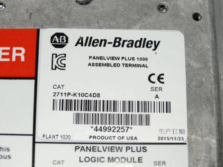 Allen Bradley 2711P-K10C4D8