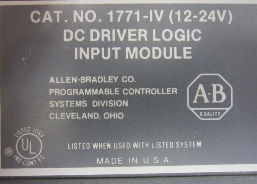 Allen Bradley 1771-IV 